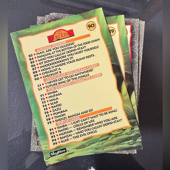 Disney THE LION KING trading cards - Picture 3 of 4